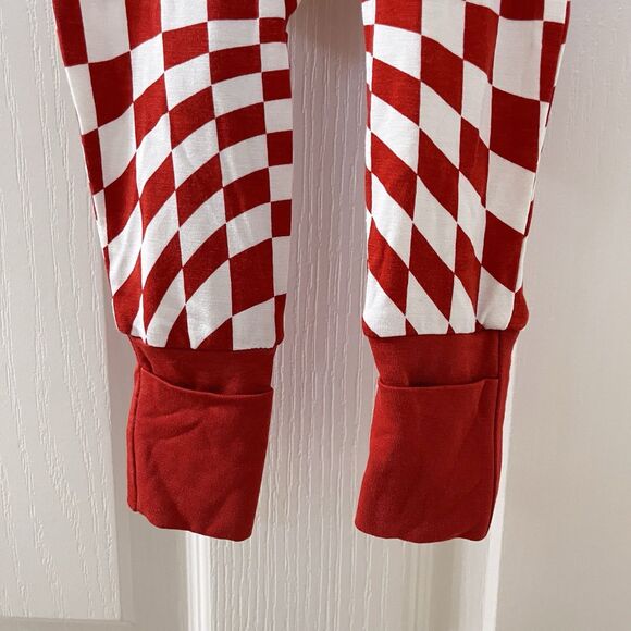 Brixton Phoenix Candy Check Bamboo Zip Romper Zippy Burnt Orange SZ Newborn NWT - Picture 13 of 15